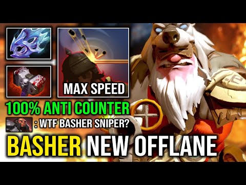 NEW META Offlane Sniper Basher + Knockback 100% Anti Hard Counter Max Attack Speed Dota 2