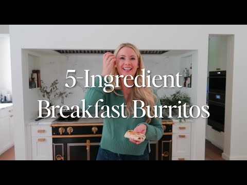 Easy 5-Ingredient Breakfast Burritos 🍳🌯 Perfect Meal Prep for Busy Mornings!