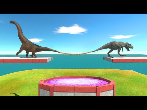 All Dinosaurs Who Pulls Harder Over Portal - Animal Revolt Battle Simulator