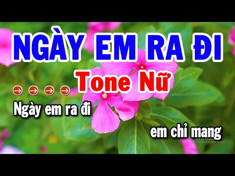Karaoke Ngày Em Ra Đi Tone Nữ Nhạc Sống Cha Cha Mới Nhất 2024 | Karaoke Tuyển Chọn