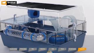 Ferplast (Ферпласт) Cage Duna Fun Large клітка для хом'яка з дахом, що відкривається, 71,5x46x41 см