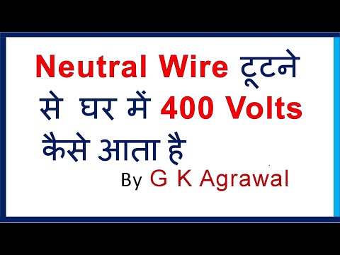 High voltage in AC supply & neutral wire fault, in Hindi Video