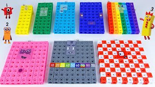 Numberblocks Math Link Cubes 30 to 100 Unboxing | Building Numberblock Learn Colors and Counting