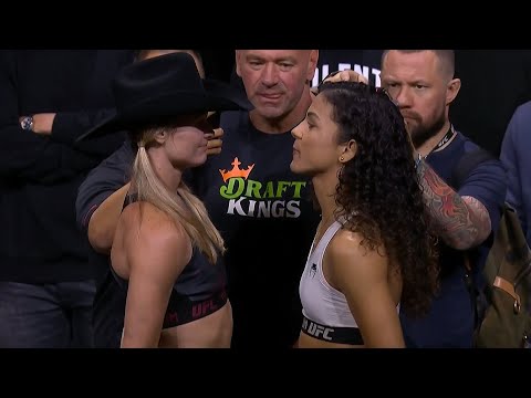 Andrea Lee vs. Natália Silva - Weigh-in Face-Off - (UFC 292: Sterling vs. O'Malley) - /r/WMMA