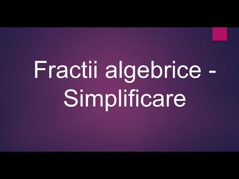 Algebraic Fractions - Simplification - Exercises - Math Preparation - Algebra