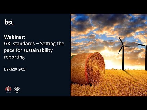 Webinar: GRI standards – Setting the pace for sustainability reporting