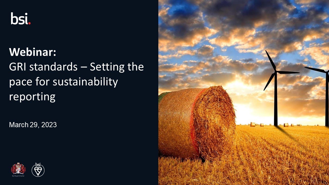 Webinar: GRI standards – Setting the pace for sustainability reporting
