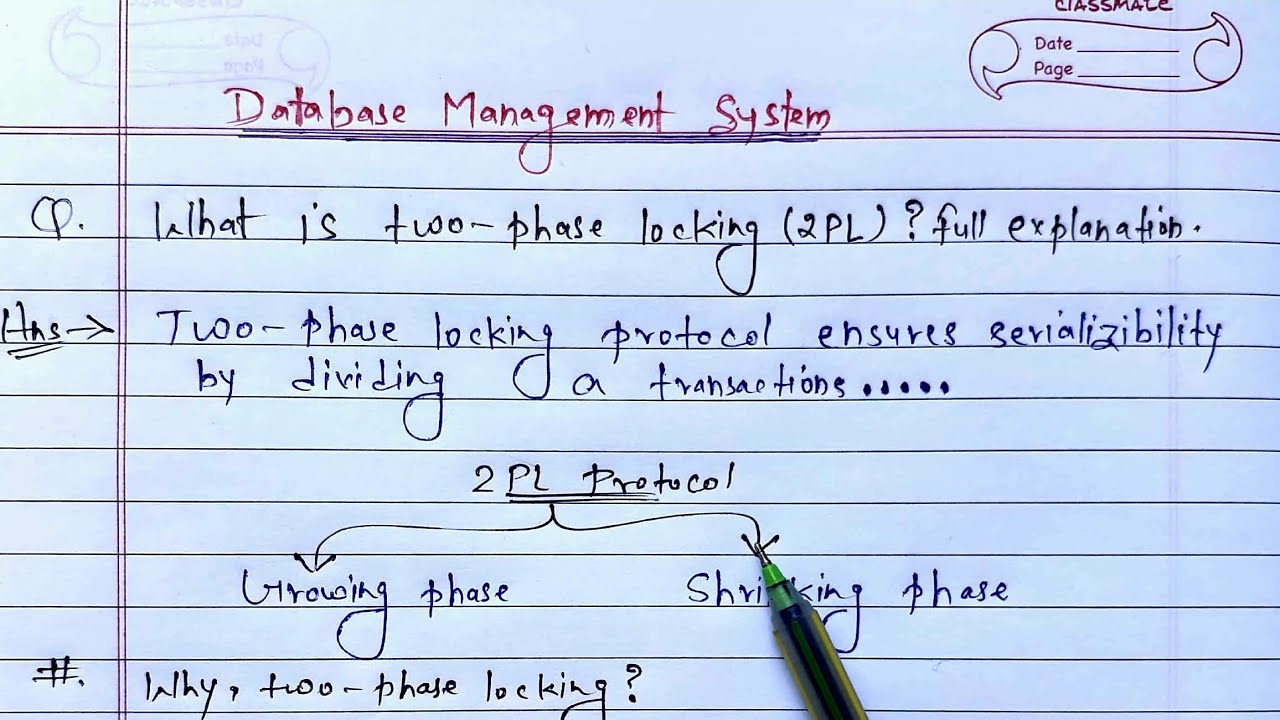 DBMS - Two Phase Locking Protocol | Database Management System