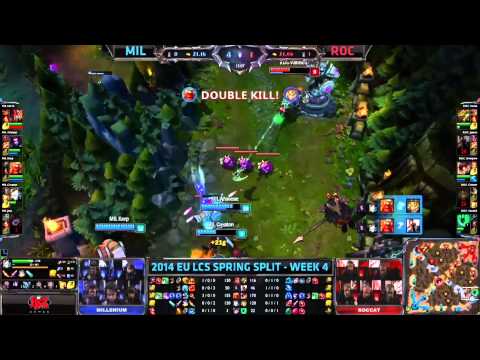 EU LCS W4D1 | Millenium vs. Roccat | incredible Gragas ult by Kerp