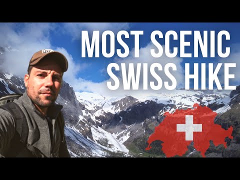 Most scenic HIKE in the Swiss Alps, dramatic FOOTAGE 4K