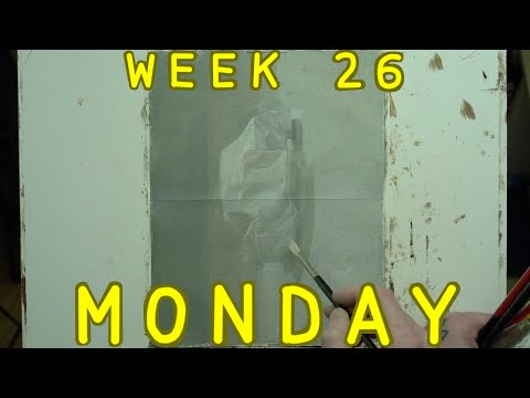 Monday, Week 26: Shower Cap - One Room, Oil on Paper (13/07/2020)