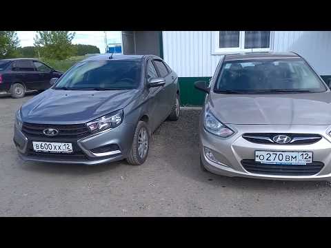 Hyundai Solaris 1.4 VS Lada Vesta 1.6 Кто кого!!! Всем смотреть!!!
