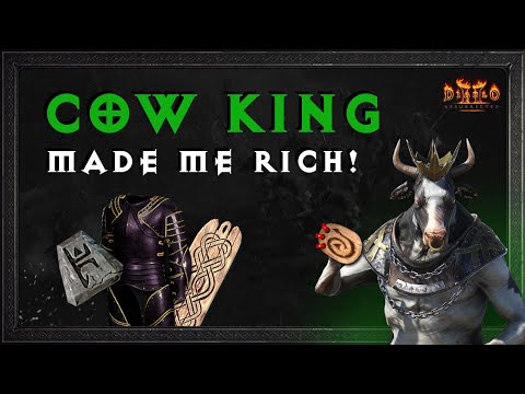 I Got Rich in 8 Hours Doing Cows | 100 Cow Runs | Diablo 2 Resurrected Ladder Season 2