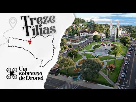 Treze Tílias, Santa Catarina! Um sobrevoo de drone pela cidade mais Austríaca do Brasil! DRONE 4K.