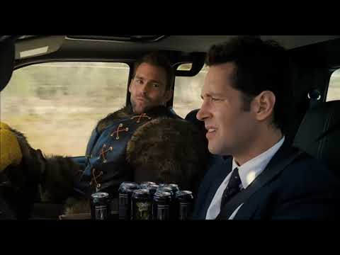 Trailer still: Danny, Wheeler, Augie, and Ronnie rolling out in full KISS armor