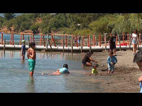 Colbún invita a su playa artificial | 24 Horas TVN - Red Maule