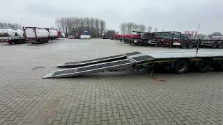 Semi-remorque porte-engins Faymonville MAXTRAILER MAX 100 / 3.70m extendable / hydraulic ramps + platfo | Image 4 - Autoline