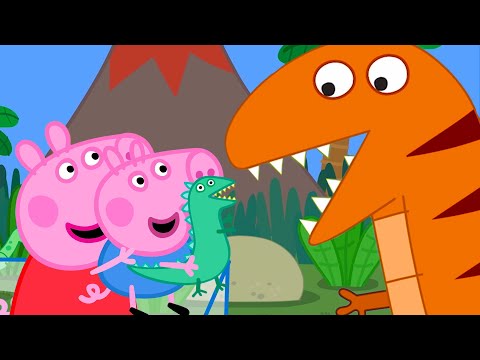 Capa de George encontra um dinossauro | Contos da Peppa Pig