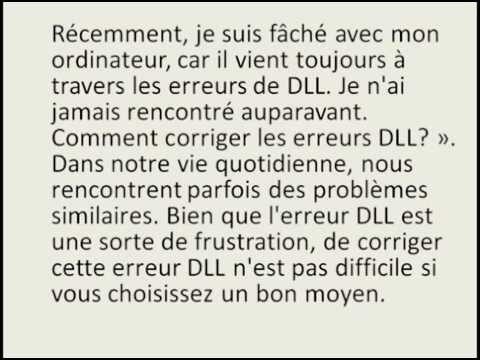 comment reparer erreur dll