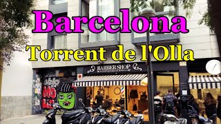 [[SPAIN-BARCELONA]] Walking along Torrent de l'Olla street 19/OCT/2020 06:15 pm