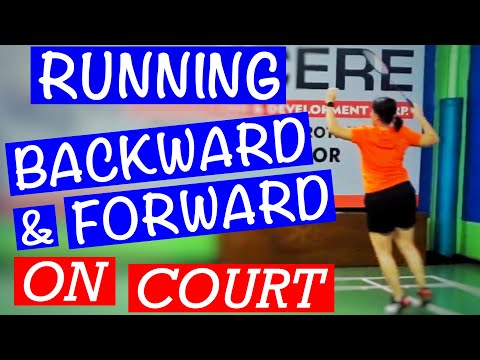 Running BACKWARD and FORWARD on the BADMINTON Court- How to run efficiently on the court #badminton