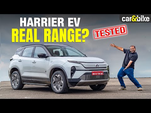 Tata Harrier EV Real World Range Tested | How Many Kilometres For 75kWh QWD? | C&B Range Test