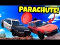They Chased Me So I Drove Off A Cliff With A Parachute In BeamNG Drive