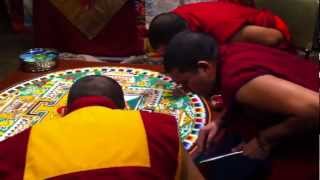 Buddhist monks  sand art