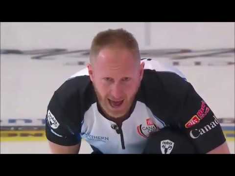Two great shots by Brad Jacobs: Runback&Draw to win (2018 Canada Cup)