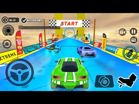 Impossible Car Tracks 3D New Update Quick Race - Green Sport Car Driving Stunts New Maps Gameplay
