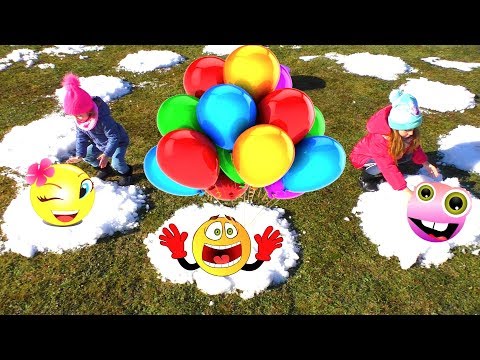 Лопаем воздушные Шарики с водой и краской. Дети на 7 небе от счастья