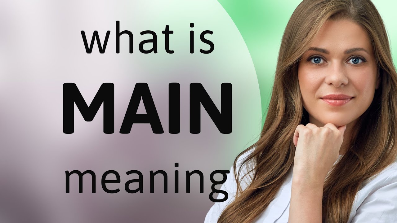 Main • what is MAIN definition