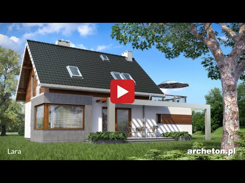 Projekt domu Lara - archeton.pl - z użytkowym poddaszem 140,9 m2