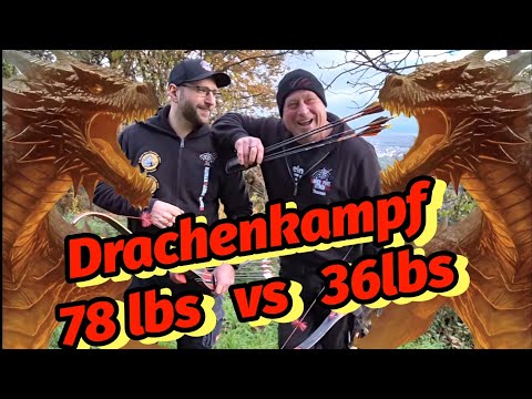 Dragon Fight / 78 lbs vs. 36 lbs / Danilo & Thomas. Fun AND performance! Archery Extreme Archery ...