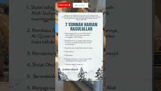Download lagu 7 Sunnah Harian Rasulullah #sunnah #islamicvideo #dakwah #islam #motivasidiri #short mp3