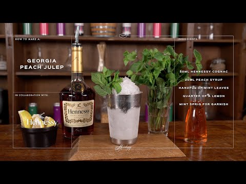 How To Make A Georgia Peach Julep | Cocktail Masterclass Drinks Recipe | Vegan Friendly