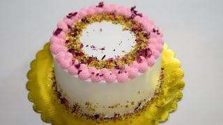 Rose Milk Cake With Roasted Pistachio | Rose Milk Cake Recipe