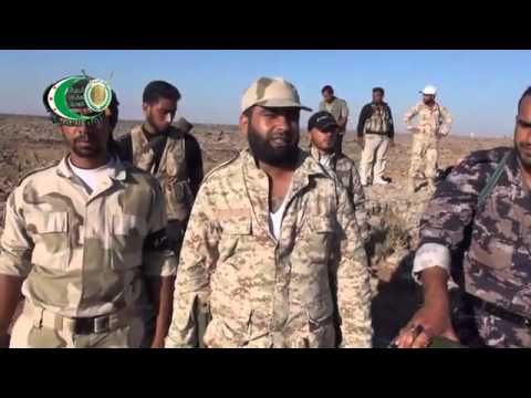 بيان يلقيه النقيب قيس قطاعنه قائد لواء العمري يعلن فيه عن بدء معركة بدر حوران في بصر واللجاة