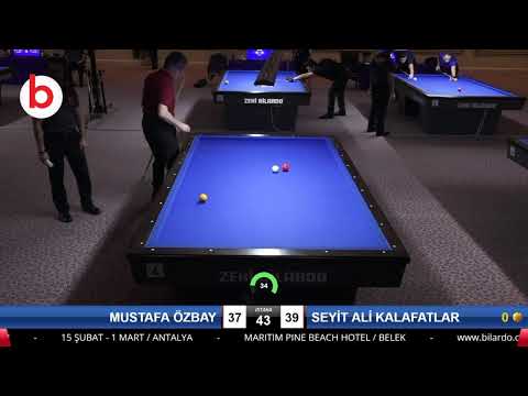 MUSTAFA ÖZBAY & SEYİT ALİ KALAFATLAR Bilardo Maçı - 2020 TK 1.ETAP ANTALYA-4.TUR