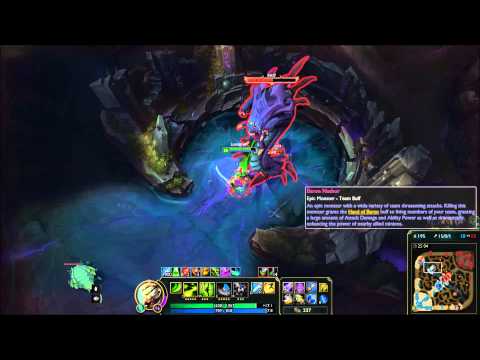 Master Yi with the new Sated Devourer - solo baron test PBE