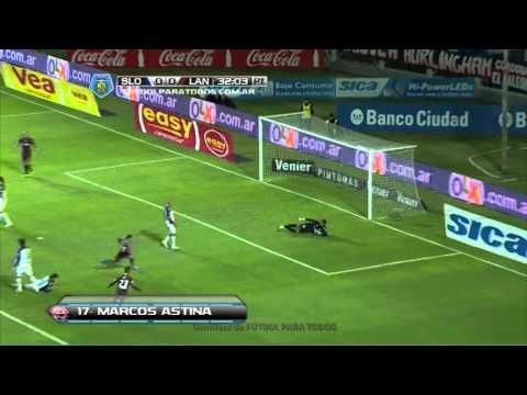 Gol de Astina. San Lorenzo 0 Lanús 1. Fecha 13. Torneo Final 2014. Fútbol Para Todos