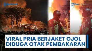 Pria Misterius Berjaket Ojol Diduga Dalang Pembakaran Gedung Grahadi Surabaya, Polisi Bertindak