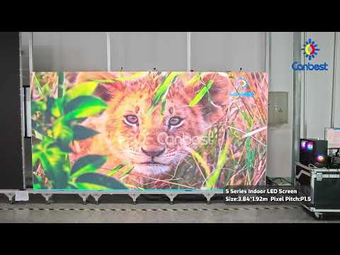 Canbest S series P1.5 indoor super light energy saving led wall aging test