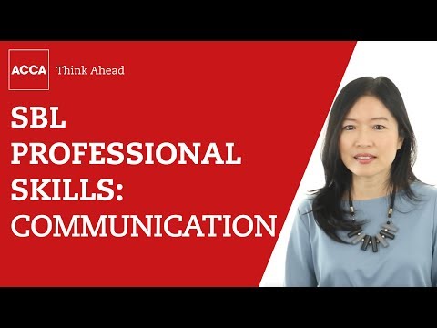 Strategic Business Leader professional skills: communication