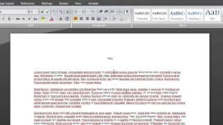 How to Only Center the Title in Microsoft Office Word : Microsoft Word Basics
