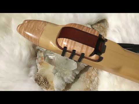 Native American Drone Flute 7 Hole - Key of Low D 440Hz - Alaskan Yellow Cedar and Maple Accents