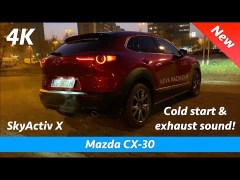 Mazda CX-30 - FIRST quick look in 4K | Interior-Exterior (Day-Night), SkyActiv X - Exhaust sound!
