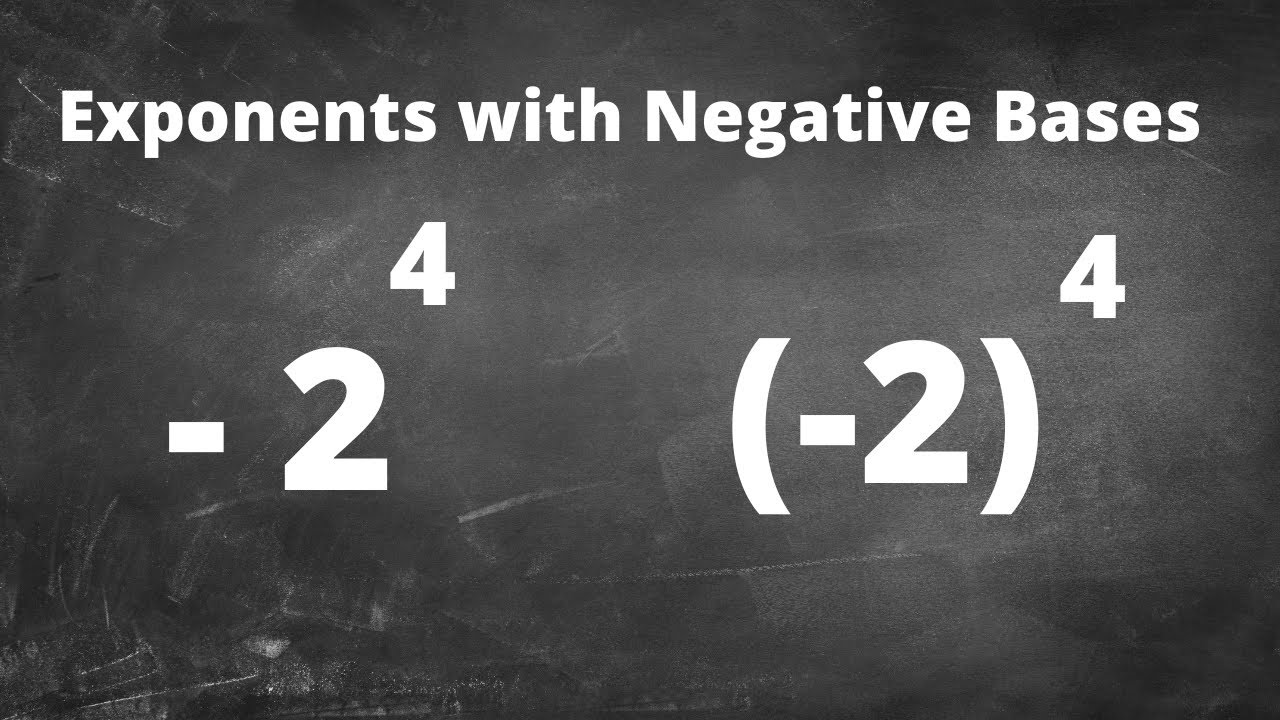 Exponents of Negative Numbers