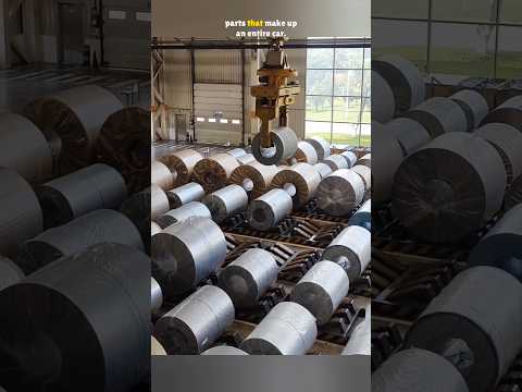 how many cars can be made from a single coil of steel #automobile #volkswagen #manufacturing