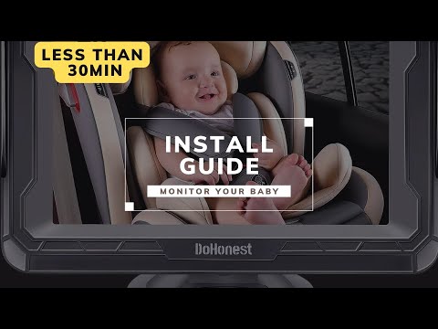 Video thumbnail for DoHonest Baby Car Camera HD 1080P - Rear-Facing Car Baby Monitor with Night Visi...